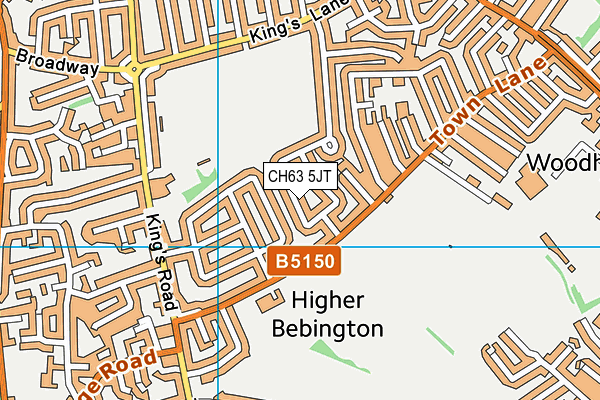 CH63 5JT map - OS VectorMap District (Ordnance Survey)