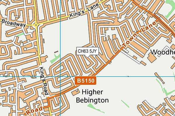 CH63 5JY map - OS VectorMap District (Ordnance Survey)