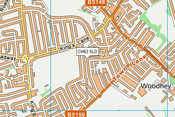 CH63 5LD map - OS VectorMap District (Ordnance Survey)