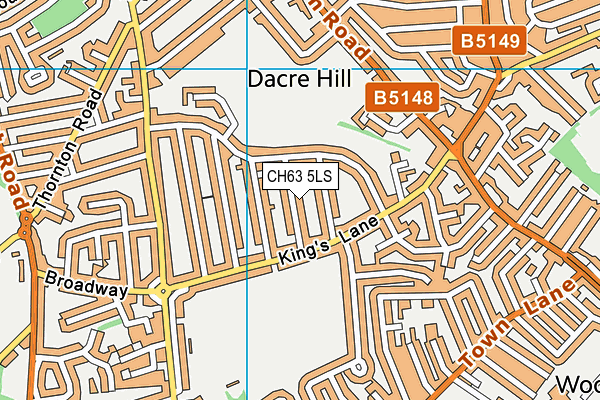 CH63 5LS map - OS VectorMap District (Ordnance Survey)
