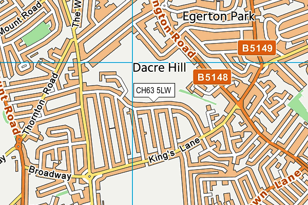 CH63 5LW map - OS VectorMap District (Ordnance Survey)