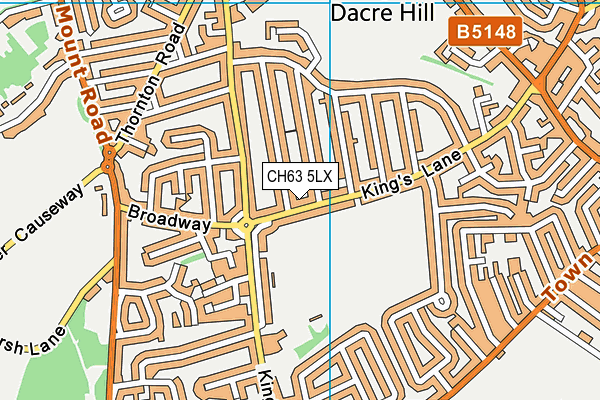 CH63 5LX map - OS VectorMap District (Ordnance Survey)