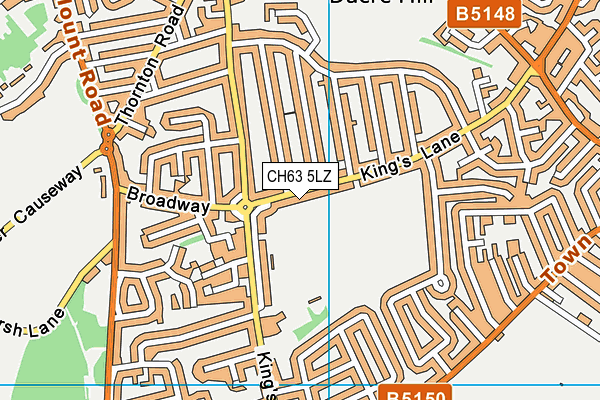 CH63 5LZ map - OS VectorMap District (Ordnance Survey)