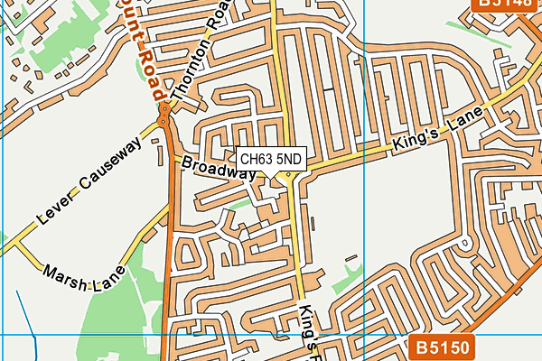 CH63 5ND map - OS VectorMap District (Ordnance Survey)