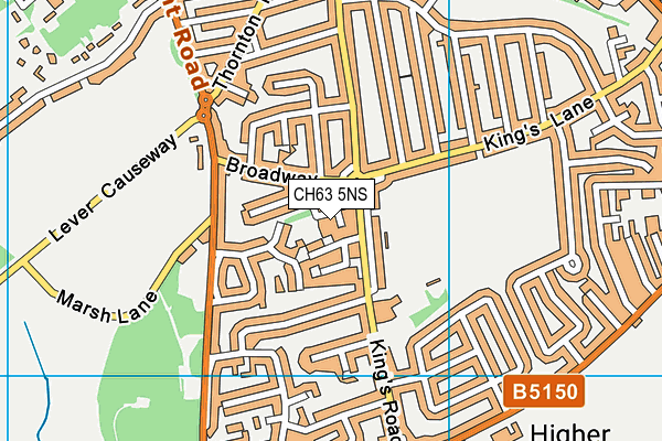 CH63 5NS map - OS VectorMap District (Ordnance Survey)