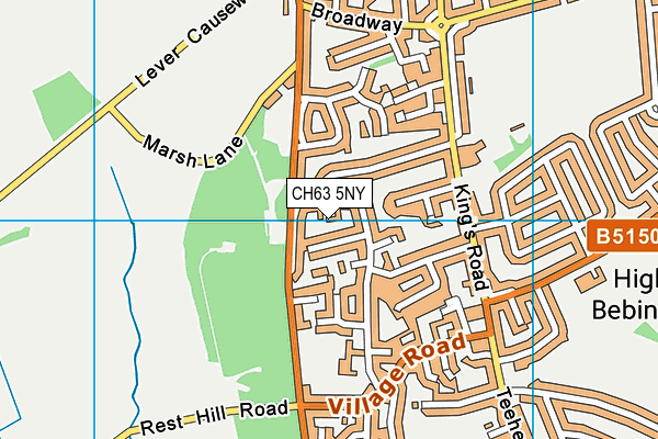 CH63 5NY map - OS VectorMap District (Ordnance Survey)