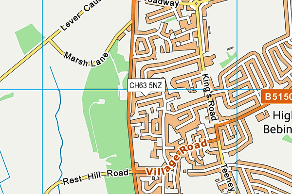 CH63 5NZ map - OS VectorMap District (Ordnance Survey)