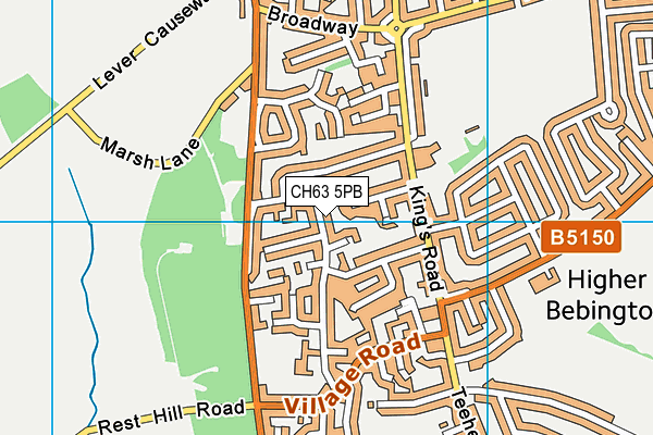 CH63 5PB map - OS VectorMap District (Ordnance Survey)