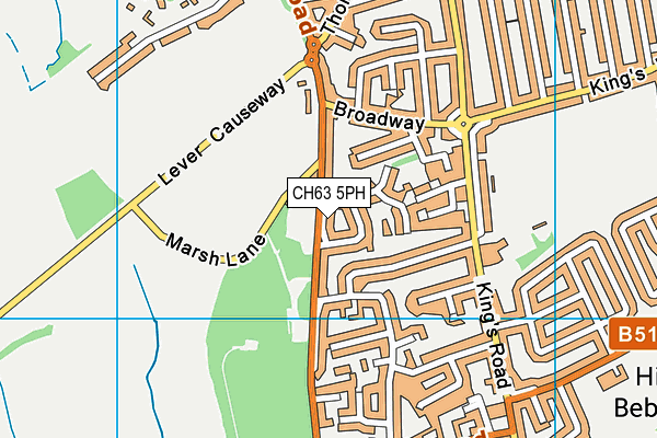 CH63 5PH map - OS VectorMap District (Ordnance Survey)
