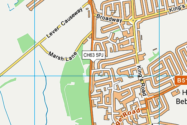 CH63 5PJ map - OS VectorMap District (Ordnance Survey)