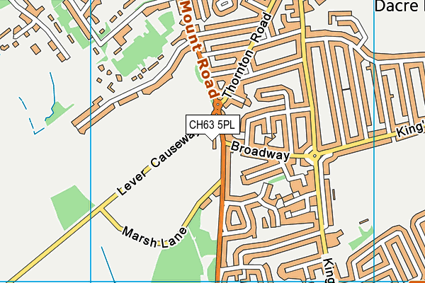 CH63 5PL map - OS VectorMap District (Ordnance Survey)