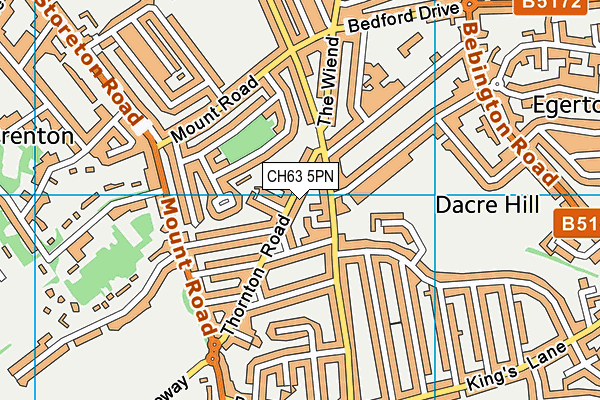 CH63 5PN map - OS VectorMap District (Ordnance Survey)