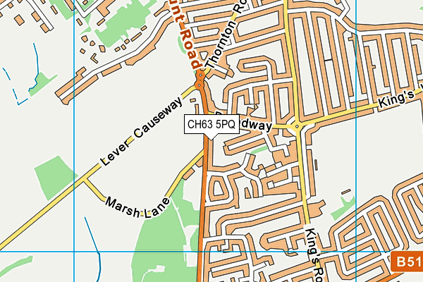 CH63 5PQ map - OS VectorMap District (Ordnance Survey)