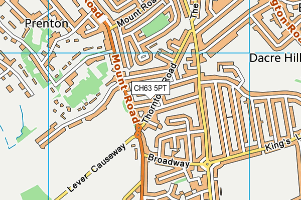 CH63 5PT map - OS VectorMap District (Ordnance Survey)