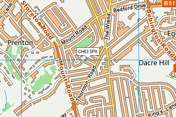 CH63 5PX map - OS VectorMap District (Ordnance Survey)