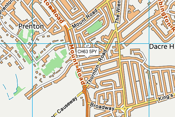 CH63 5PY map - OS VectorMap District (Ordnance Survey)