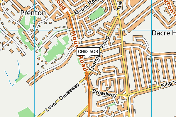 CH63 5QB map - OS VectorMap District (Ordnance Survey)