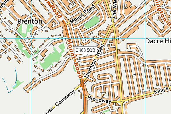 CH63 5QD map - OS VectorMap District (Ordnance Survey)