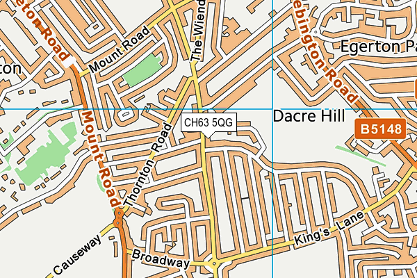 CH63 5QG map - OS VectorMap District (Ordnance Survey)