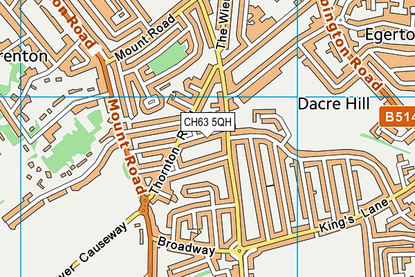 CH63 5QH map - OS VectorMap District (Ordnance Survey)