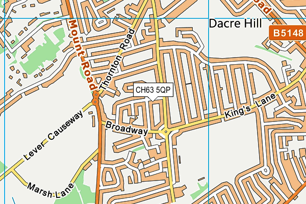 CH63 5QP map - OS VectorMap District (Ordnance Survey)