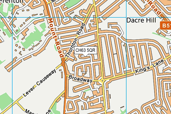 CH63 5QR map - OS VectorMap District (Ordnance Survey)