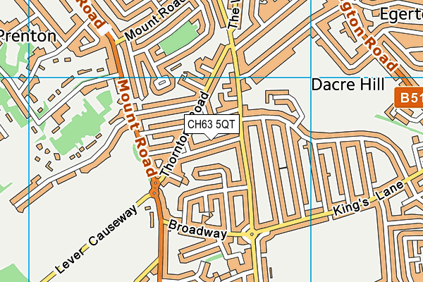 CH63 5QT map - OS VectorMap District (Ordnance Survey)