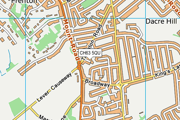 CH63 5QU map - OS VectorMap District (Ordnance Survey)