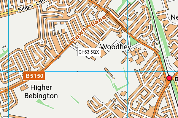 CH63 5QX map - OS VectorMap District (Ordnance Survey)