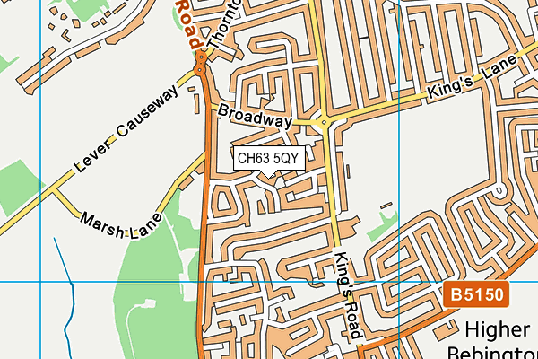 CH63 5QY map - OS VectorMap District (Ordnance Survey)