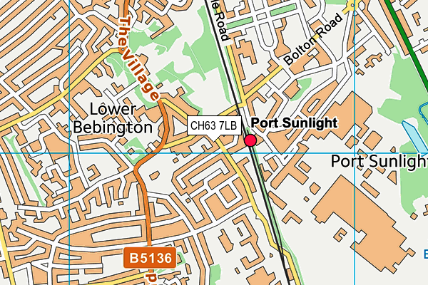 CH63 7LB map - OS VectorMap District (Ordnance Survey)