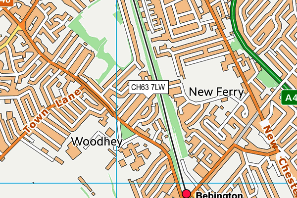 CH63 7LW map - OS VectorMap District (Ordnance Survey)