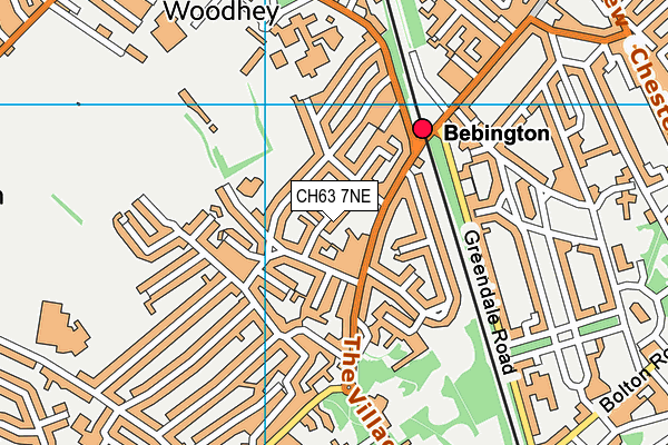 CH63 7NE map - OS VectorMap District (Ordnance Survey)