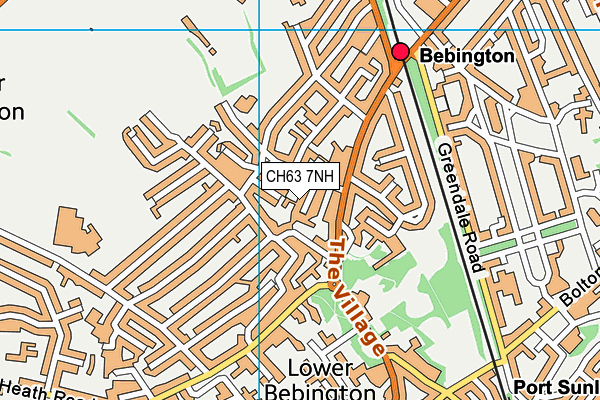 CH63 7NH map - OS VectorMap District (Ordnance Survey)