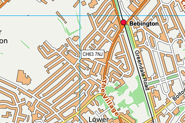 CH63 7NJ map - OS VectorMap District (Ordnance Survey)