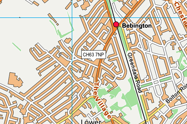 CH63 7NP map - OS VectorMap District (Ordnance Survey)