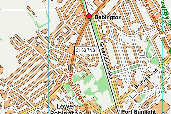 CH63 7NS map - OS VectorMap District (Ordnance Survey)