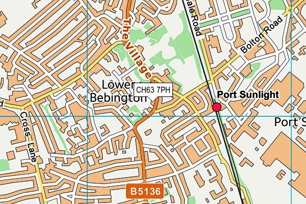 CH63 7PH map - OS VectorMap District (Ordnance Survey)