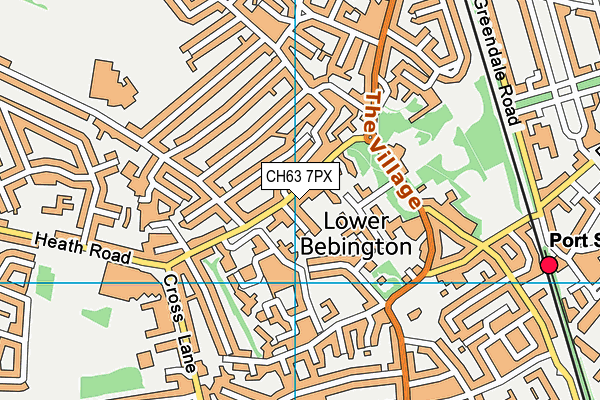 CH63 7PX map - OS VectorMap District (Ordnance Survey)