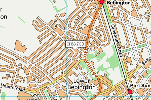 CH63 7QD map - OS VectorMap District (Ordnance Survey)