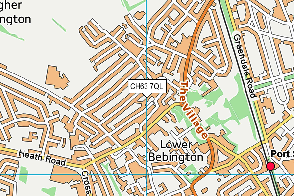 CH63 7QL map - OS VectorMap District (Ordnance Survey)