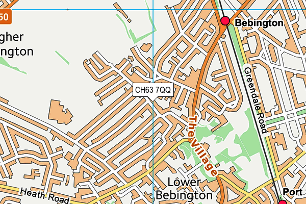 CH63 7QQ map - OS VectorMap District (Ordnance Survey)