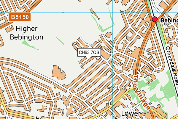 CH63 7QS map - OS VectorMap District (Ordnance Survey)