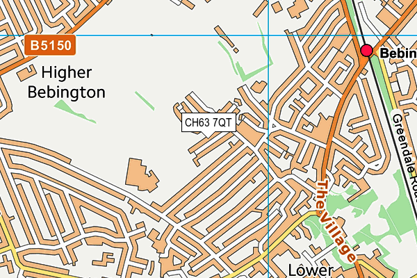 CH63 7QT map - OS VectorMap District (Ordnance Survey)