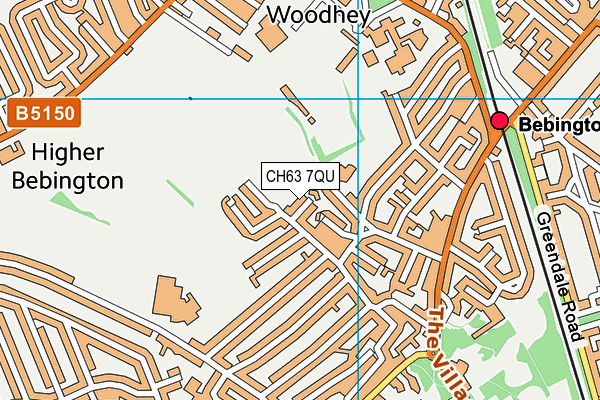 CH63 7QU map - OS VectorMap District (Ordnance Survey)