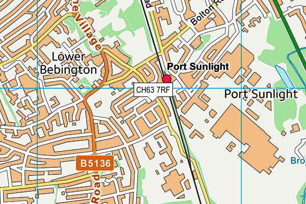 CH63 7RF map - OS VectorMap District (Ordnance Survey)