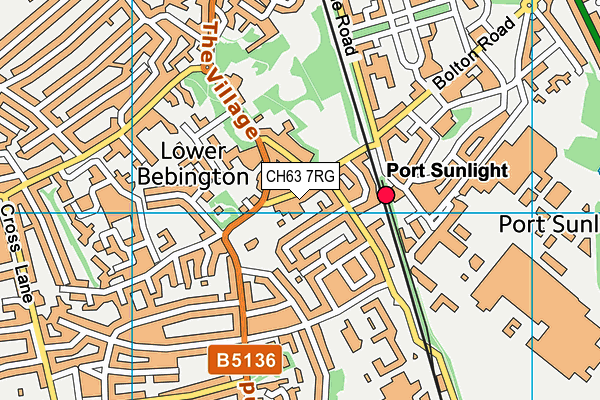 CH63 7RG map - OS VectorMap District (Ordnance Survey)