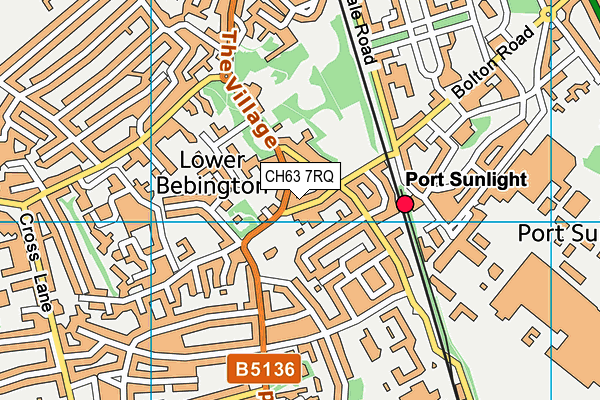 CH63 7RQ map - OS VectorMap District (Ordnance Survey)