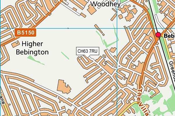 CH63 7RU map - OS VectorMap District (Ordnance Survey)