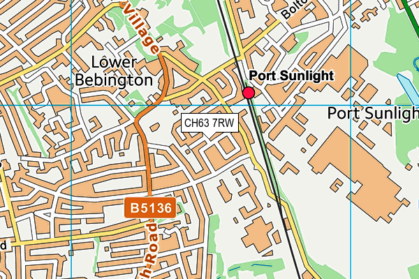 CH63 7RW map - OS VectorMap District (Ordnance Survey)